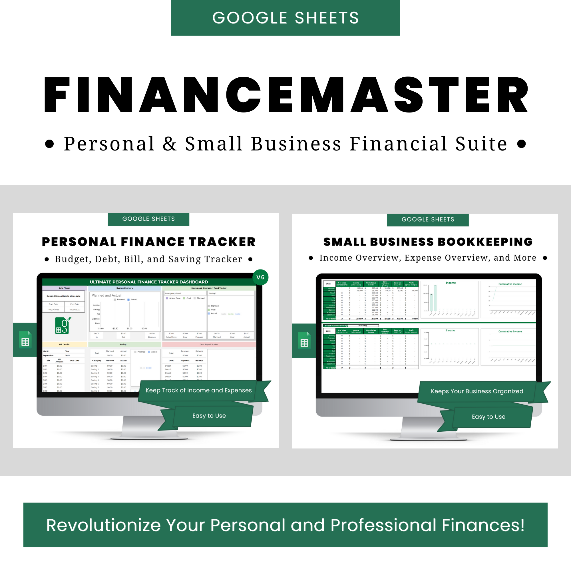 FinanceMaster: Personal & Small Business Financial Suite