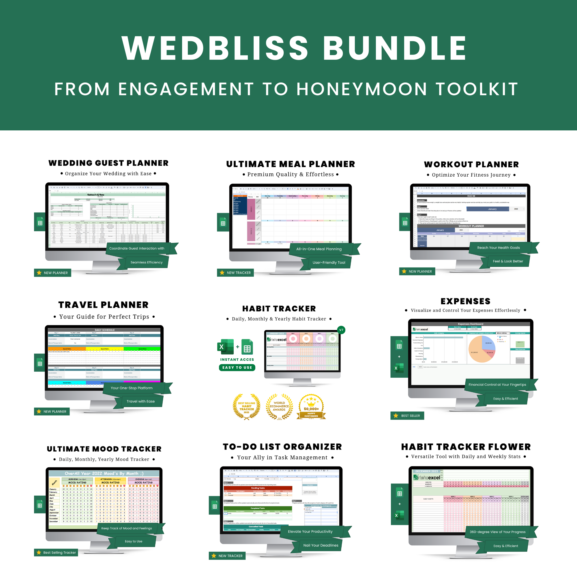 WedBliss Bundle: From Engagement to Honeymoon Toolkit
