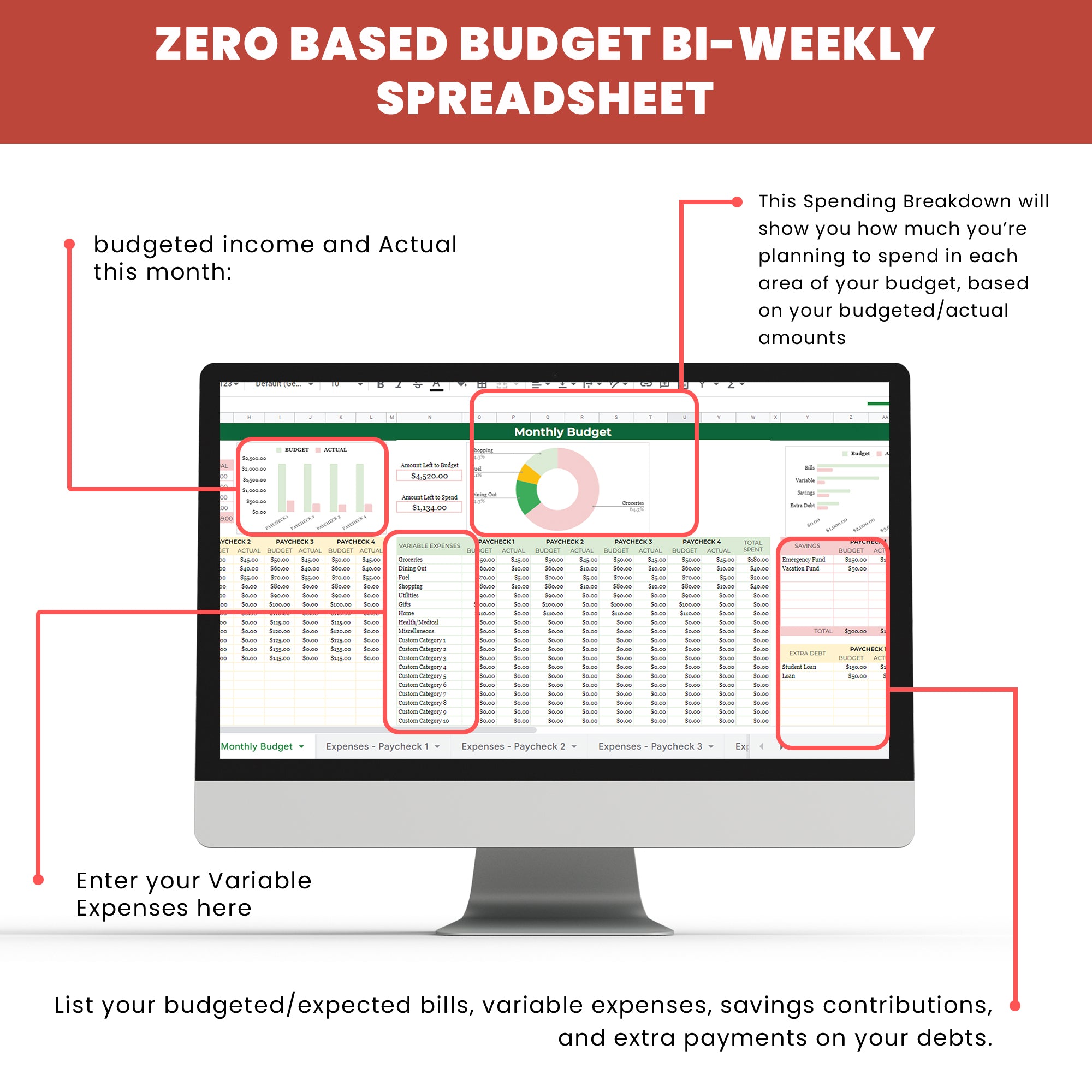 PayWeekPlanner: Zero-Based Budget Weekly 4-Pay